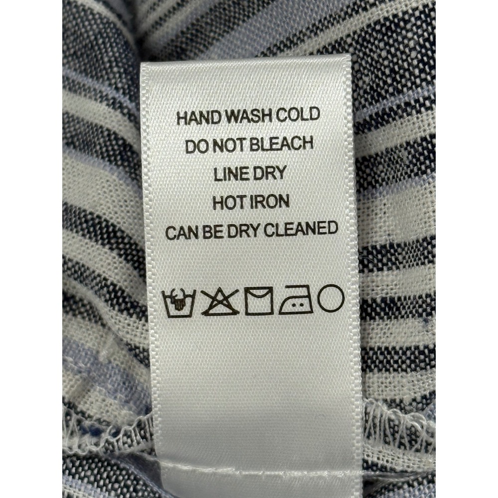 Land 'n Sea Women's Striped Cropped Pants Linen Blend Size XL 317 - Picture 4 of 9